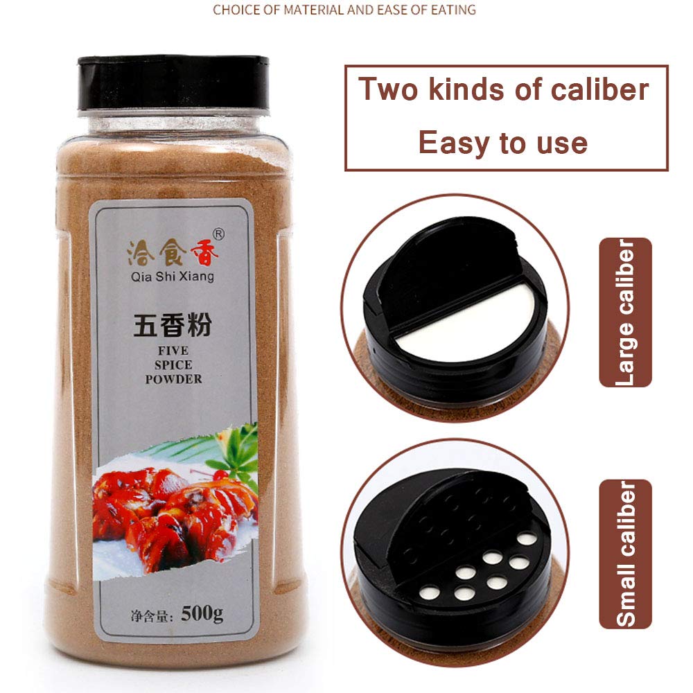 Chinese Five Spice Blend, Traditional 5 Spice Powder Mixed Seasoning, No Preservatives, for Asian Cuisine Stir Fry, 17.6 oz Plastic Shaker
