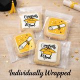 Graduation Cookies Gift Basket Box 2026 | Individually Wrapped | 4 Pack | Congratulations Congrats Grad for Women Men Kids | Food Gift | Nut Free |