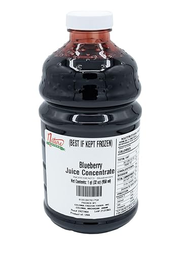 Nature Blessed 100% Pure Blueberry Fruit Juice Concentrate - 1 Quart (1/32 fl z bottle), Great for Home Wine, Brewing, Mead, Ale, Tea, Snack Sticks