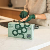 FRAMAR Green Gloves Disposable Latex Free - Powder Free Nitrile Gloves Small, Disposable Rubber Glove Small Nitrile Biodegradable Glove - 100 Pk