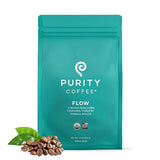 Purity Coffee FLOW Original Medium Roast Whole Bean (12oz Bag) | Specialty-Grade USDA Organic Arabica Blend | Third Party Tested for Mold, Mycotoxins