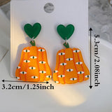 Cartoon pumpkin earrings, ghost earrings, love lips acrylic earrings earrings (Style 11)