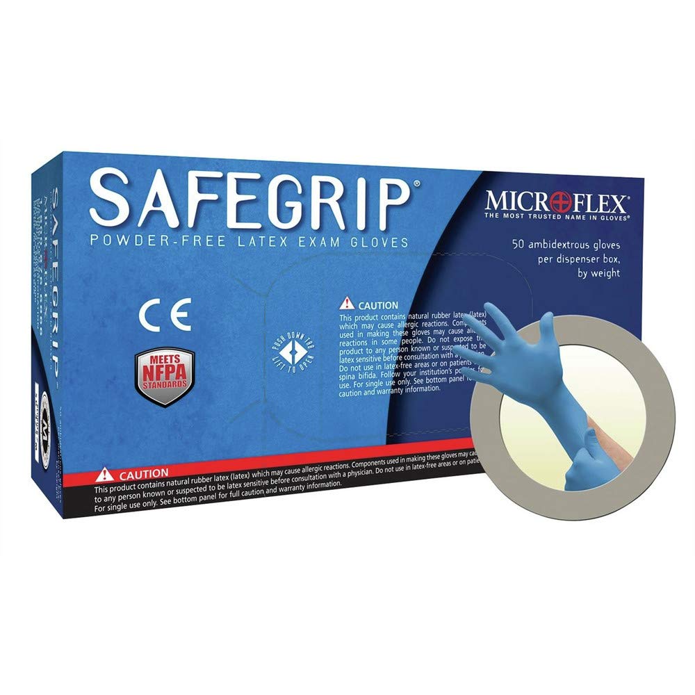 Ansell MICROFLEX Diamond Grip MF-300 Exam Standard Gloves - Size XL, Natural (Box of 100)