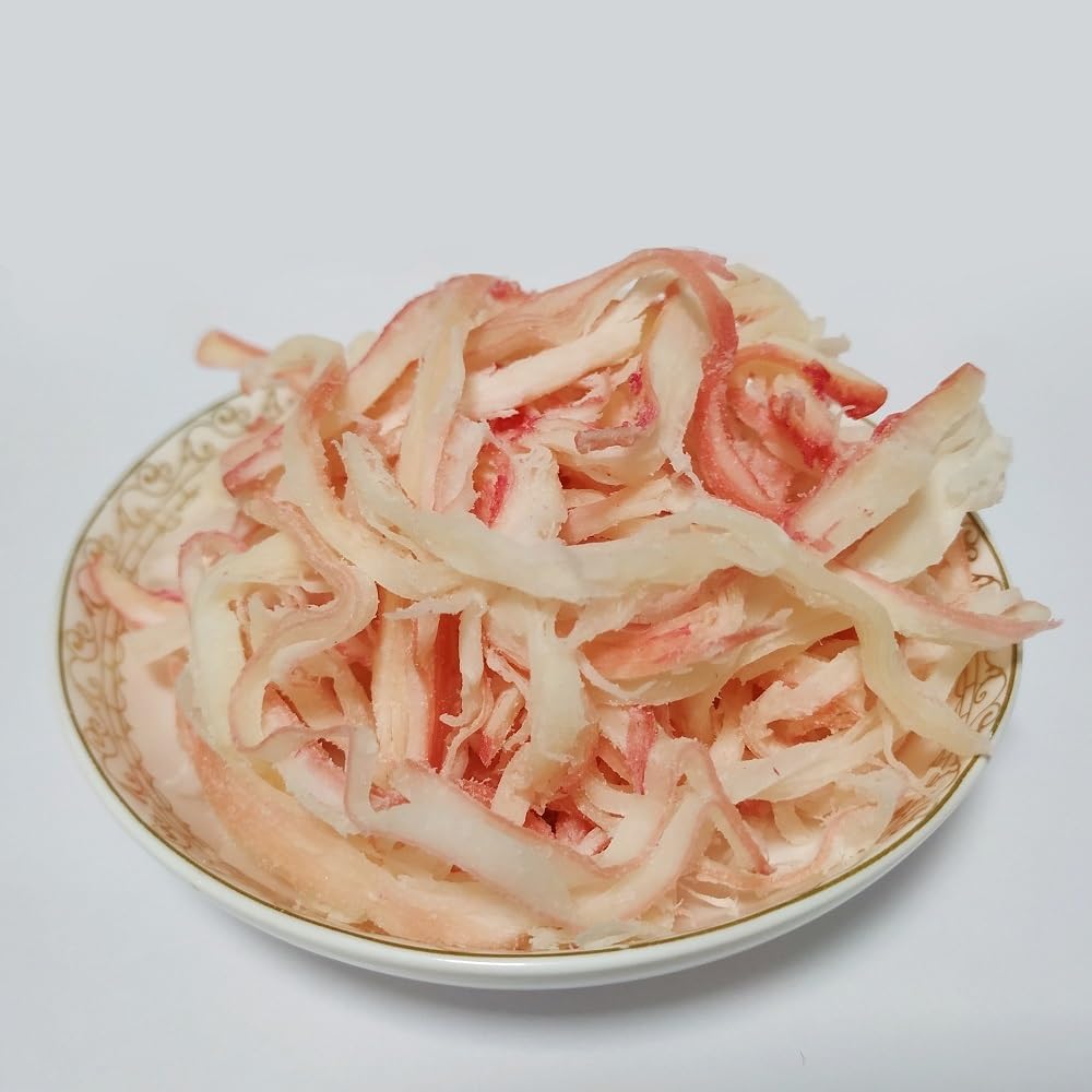 HELENOU666 Light Spicy Charcoal Broiling Dried Shredded Squid Seafood Bulk Package 500g/17.64oz/1.10lb
