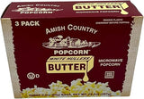 Amish Country Popcorn | Old Fashioned Microwave Popcorn | Medium White 3 Pack Butter | Non-GMO, Gluten Free, Microwaveable and Kosher (3 Bags)
