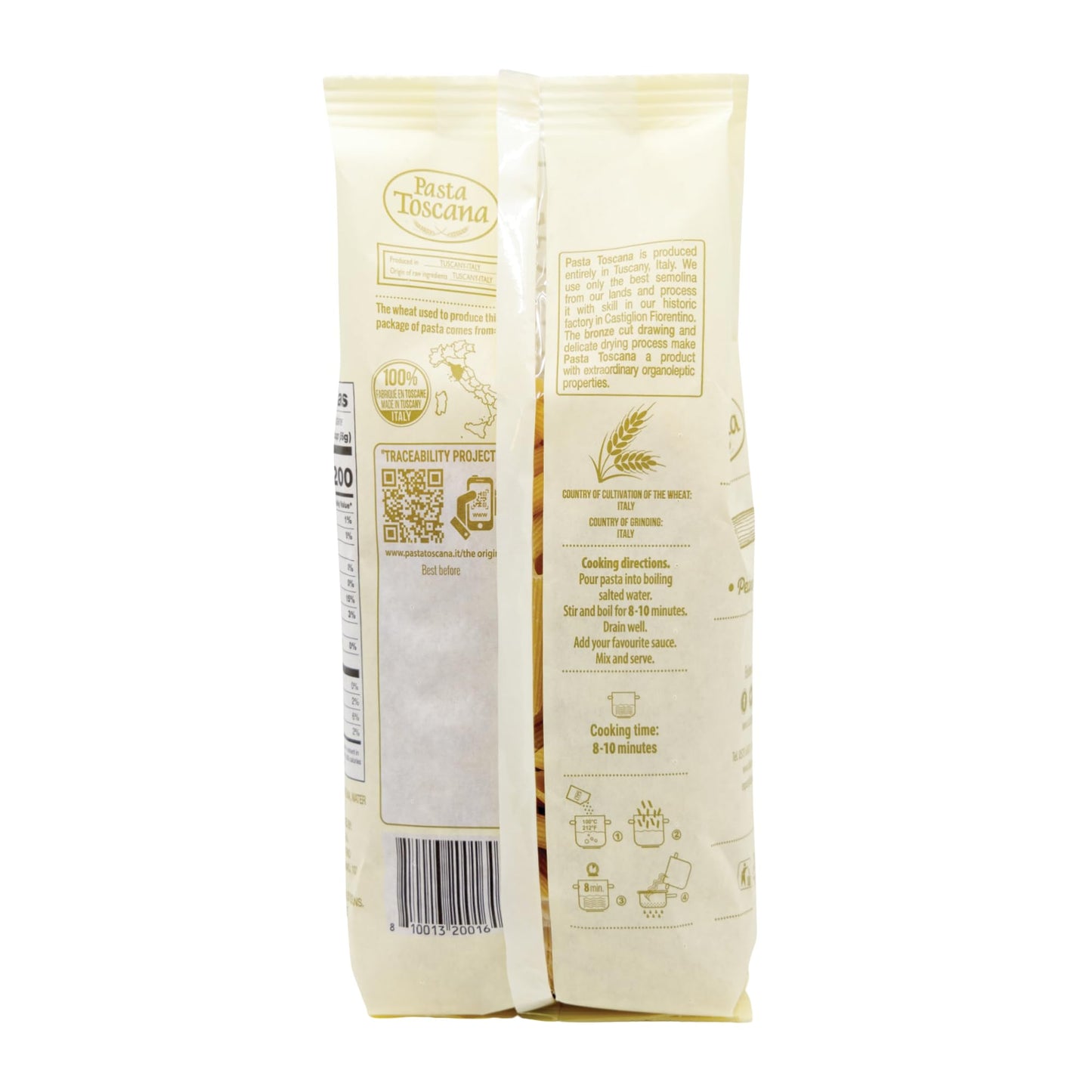 Pasta Toscana | Bronze Die Pasta | Italian Durum Wheat Semolina | Bronze die Pasta, 16 oz (Pack of 2, Penne Rigate)