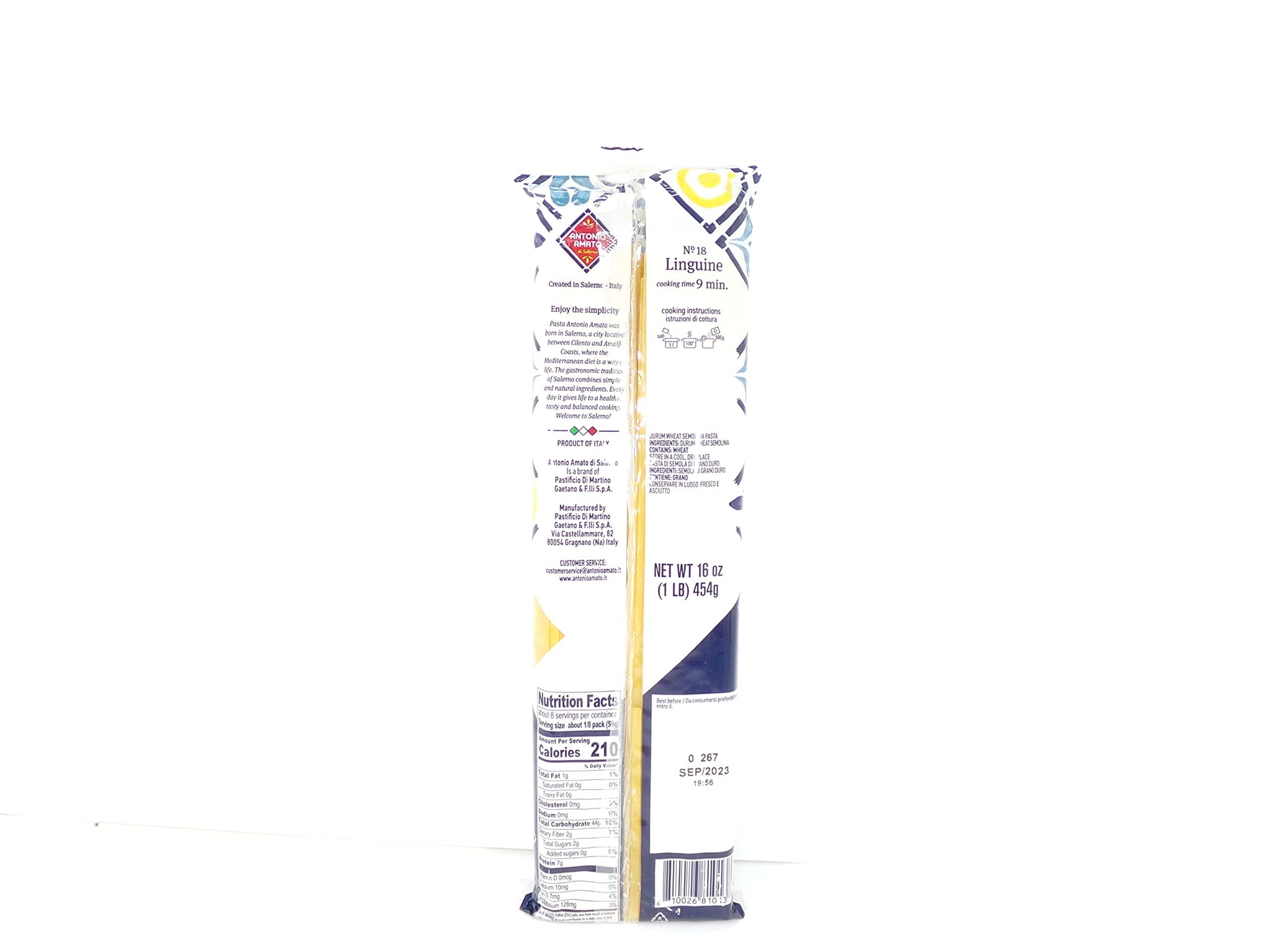 ANTONIO AMATO di Salerno - NO.18 Linguine - (Pack of 5, 5lb total weight) - pasta di semola di grano duro - durum wheat semolina pasta macaroni