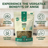 Hanan Anise Seeds Herbal Tea (Te de Anis) 1.4 oz (40 g) - Natural, Dried Anise Tea - Aniseed Plant and Leaves for Herbal Tea Digestive Supplement