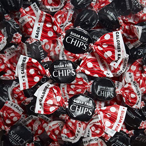 CHIPS Licorice Classic Italian Throat Pastilles Sweetened with Stevia, Rich Licorice Flavor with Acacia Gum, All-Natural Vegan Candy, Gluten Free