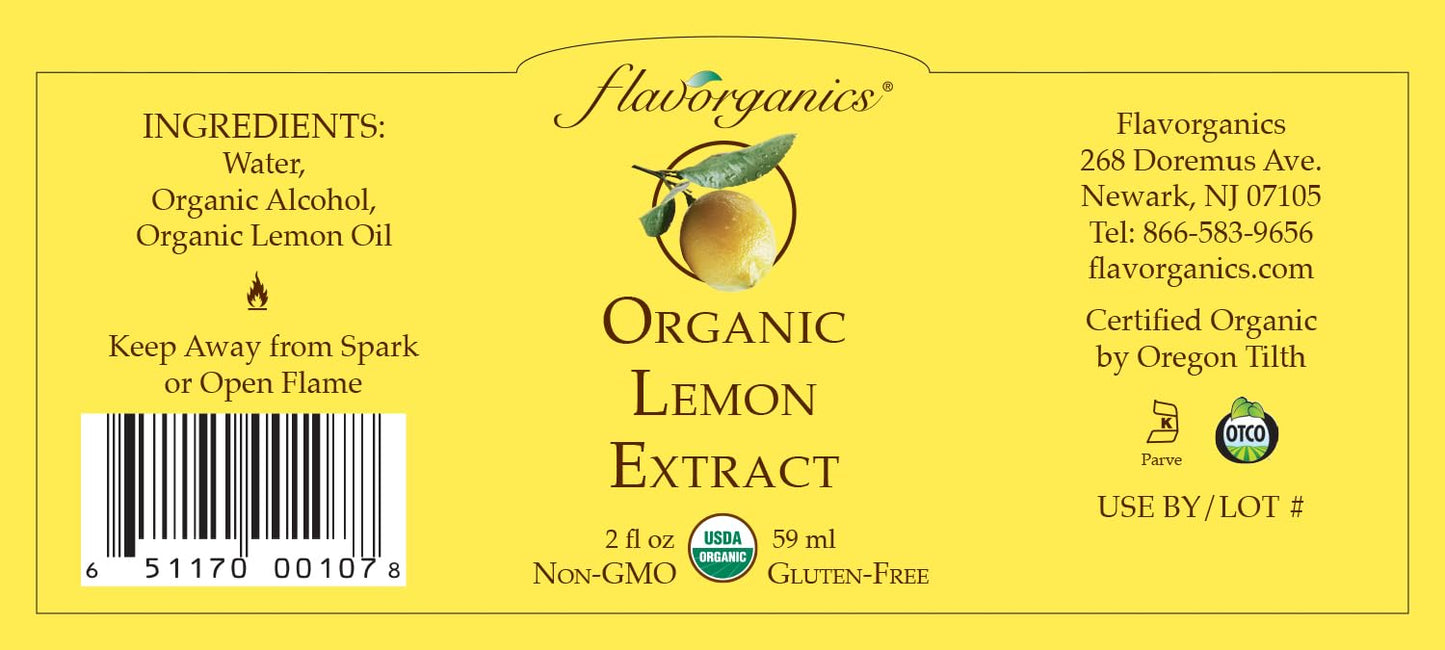 Flavorganics Extract, Lemon, 2 Ounce (Pack of 12)