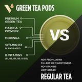 VitaCup Green Tea Pods, Enhance Energy & Detox with Matcha, Moringa, B Vitamins, D3, Keto, Paleo, Vegan, Single Serve Pod, Compatible with Keurig