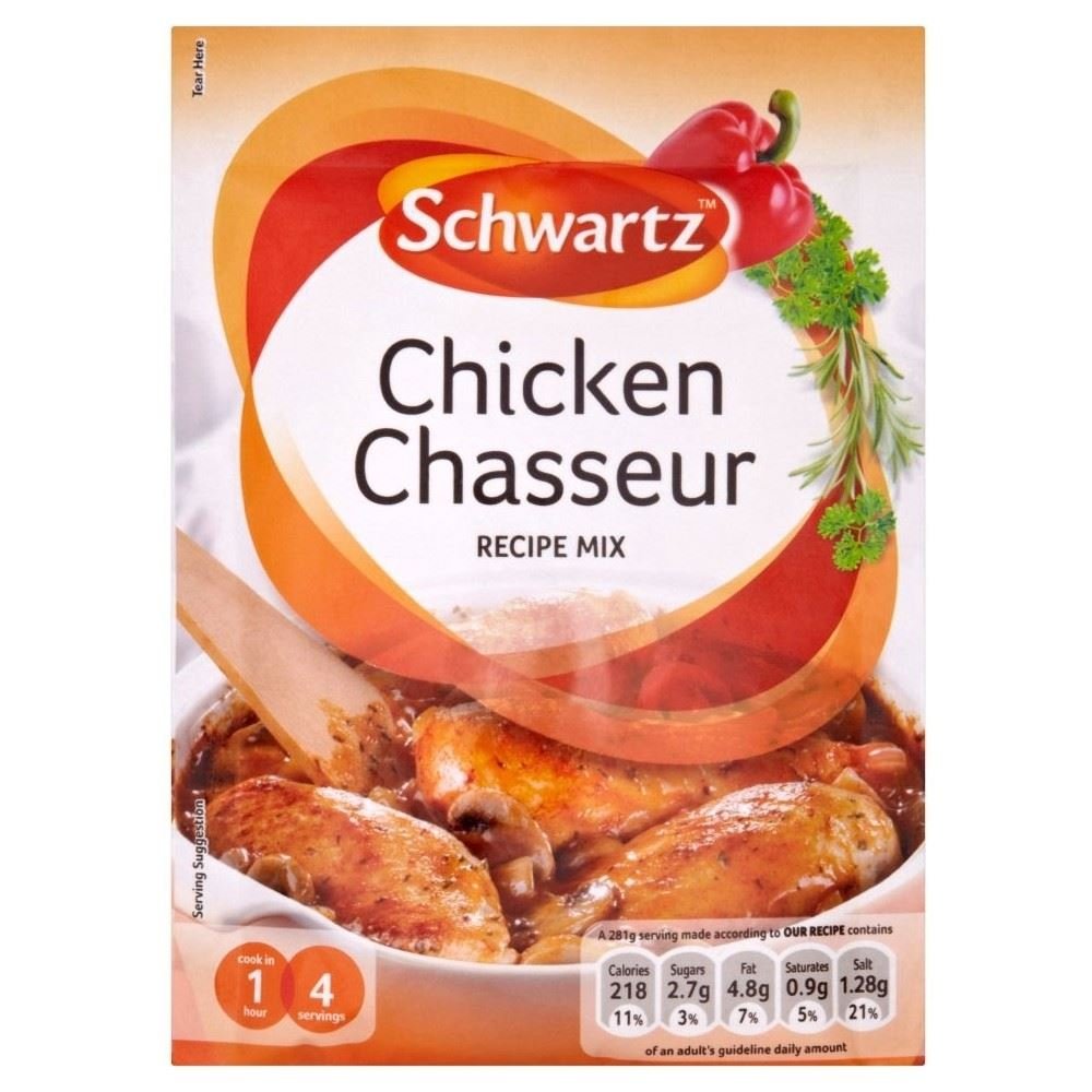 Schwartz Chicken Chasseur Recipe Mix (40g) - Pack of 6
