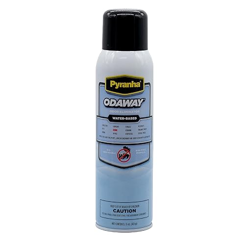 Pyranha Odaway Ready-to-Use Odor Eliminator Spray - Broad Spectrum Scent Neutralizer for Home, Kennel, Car, Bathroom & Gear, BOV Can 15 oz