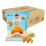 Nongshim Ppang Bujang Salted Butter Roll Snack - Savory and Salty Baked Good with Salted Butter, Croissant Shaped, Soft and Crunchy Korean Snack, 1.94