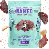 Brooklyn Biltong Air Dried Grass Fed Beef Snack, South African Beef Jerky (8 oz, Pack of 1) - Whole30 Approved, Paleo, Keto, Gluten Free, Sugar Free