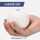 Wool Dryer Balls Handmade 3 Pack XL,Organic Laundry Dryer Balls,100% New Zealand Wool Natural Fabric Softener,Reusable 1000 Loads,Wrinkles Free