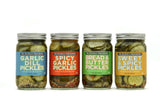 The People's Provisions - Just The Pickles - Garlic Dill, Spicy Garlic, Bread & Butter and Sweet & Spicy Pickles in one gift pack (4 jars)