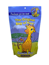 The Original Bag of Poo®, Giraffe Poo (Orange Flavor Cotton Candy) Novelty Poop Gag Gift. Free sticker inside.