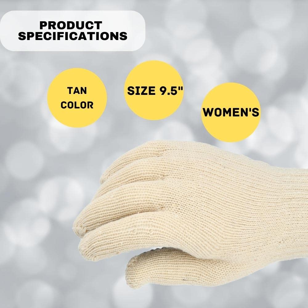 PackagingSuppliesByMail PSBM PVC Dot Gloves Single Side Work Safety Dotted Industrial Non-Disposable Glove Men's Size - Large 2 Dozens
