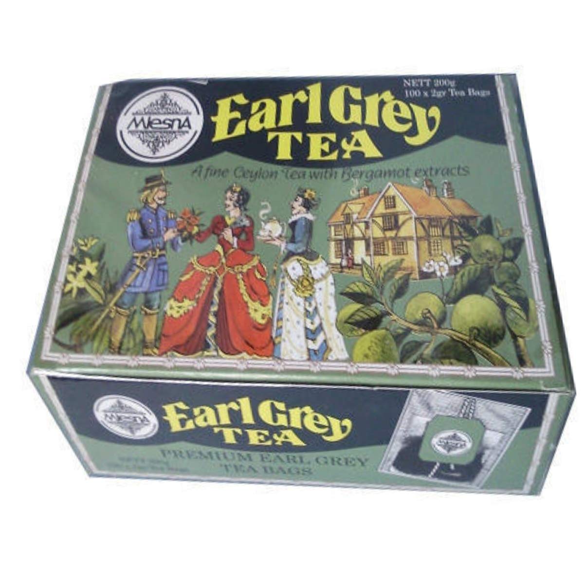 Mlesna Earl Grey Black Tea 100 Tea Bags - Pure Ceylon Rare Flowery BOP Tea With Bergamot Extracts - Very Exclusive Tea Rich in Old English Character