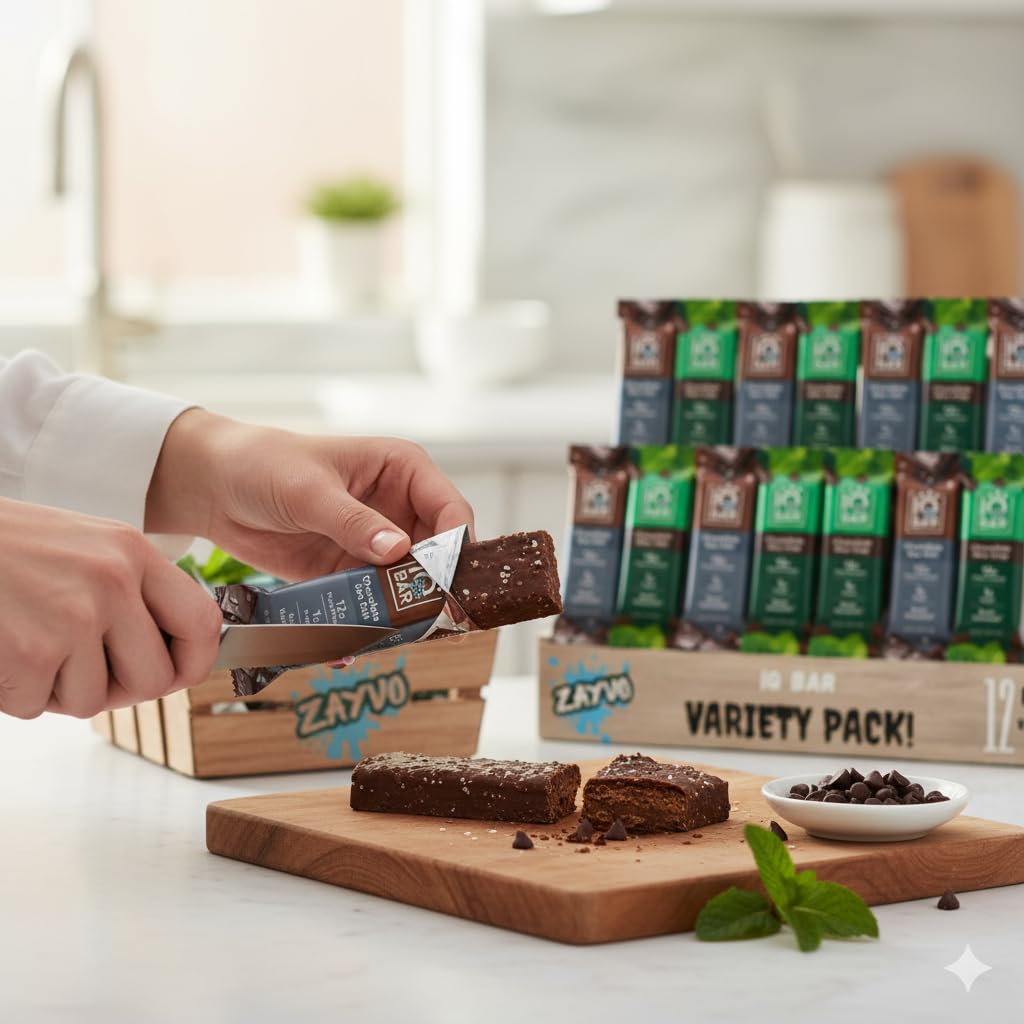 Protein Bar Variety Pack, 1.6 oz., 12 ct | High Protein Snack Bars, Low Sugar & Keto Friendly, Brain & Body Fuel, Convenient On-the-Go Nutrition