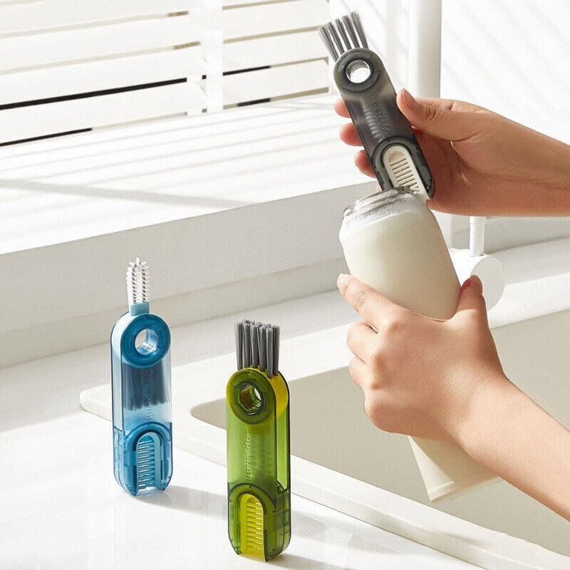 LinaLife 3pcs Cup Lid Brush Straw Cleaner Tools Multi-Functional Cleaning Brush Clean Multifunctional Cleaning Brush, Tiny Bottle Straw Cleaner Tools