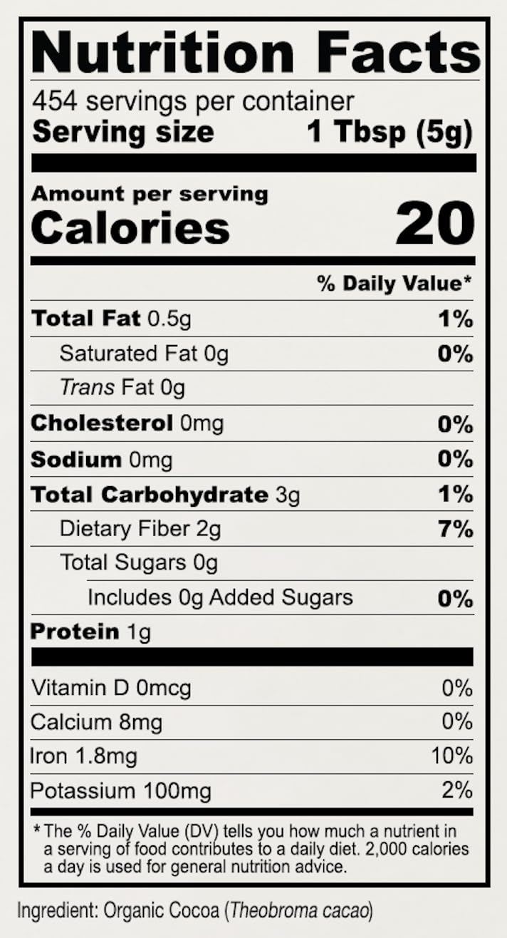 Anthony's Organic Cocoa Powder, 5 lb, Unsweetened, Gluten Free, Non GMO