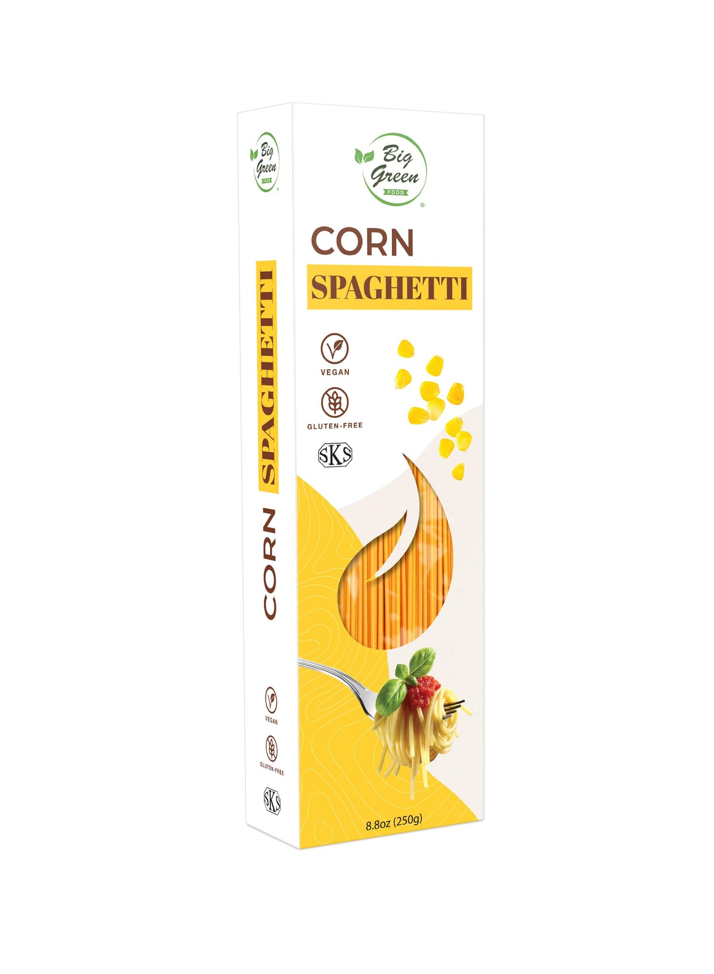 Big Green Food - Corn Spaghetti, Premium Gluten-Free Penne Pasta, Wheat Free, Vegan Friendly (1 Box)