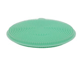 Handy Housewares 4" Round Silicone Dish Scrubbing Sponge/Vegetable Scrubber Brush (Pastel Green, 1 Pack)