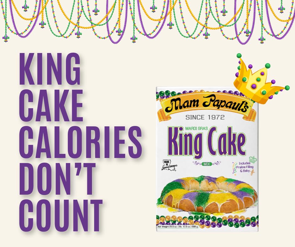 Mam Papaul's King Cake Mix 2pk