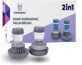 Dish Scrubber with Soap Dispenser - Multi-Purpose Kitchen Brush for Dish, Pot, Pan, and Sink Cleaning - Holder Included