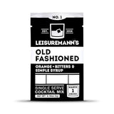 Leisuremann's Old Fashioned Single Serve Cocktail Mixer - Cocktail or Mocktail Powders Designed to Make Happy Hour Easier - All Natural - Low Sugar