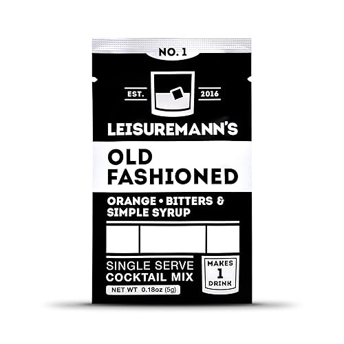 Leisuremann's Old Fashioned Single Serve Cocktail Mixer - Cocktail or Mocktail Powders Designed to Make Happy Hour Easier - All Natural - Low Sugar