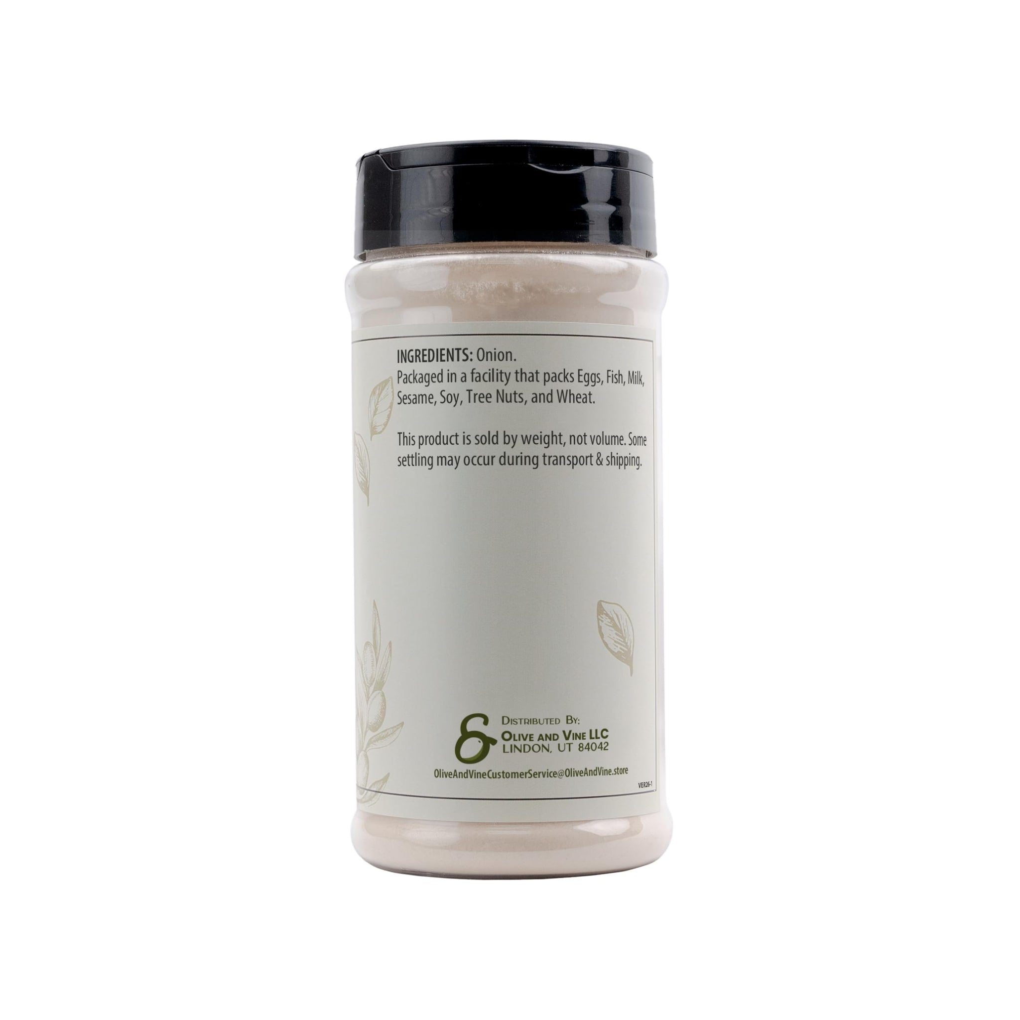 Olive & Vine Onion Powder, Savory Flavor, Seasoning for Soups, Stews, and Sauces, with Rich Tradition, Authentic Taste, For Global Recipes (8 Ounce)
