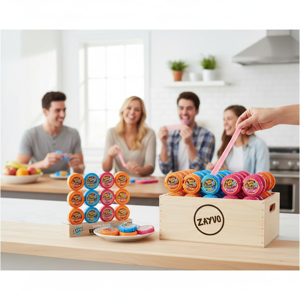 Hubb@ -Bubb@ Bubble Tape Gum - 2 oz., 12 Pack, Chewy Fruity Gum, Individually Wrapped, Long-Lasting, Fun Snack for Kids, Lunch, Travel & On-the-Go