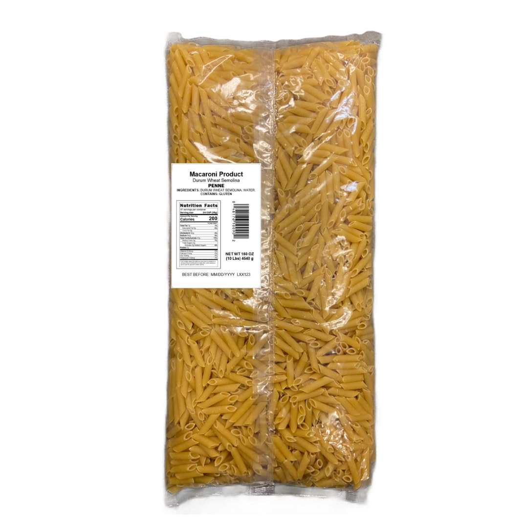 Mantova Penne Bulk Pasta - Ideal for Restaurants, Catering, Meal Prep, Large Gatherings, and Pantry Stocking, Made with Premium Durum Wheat