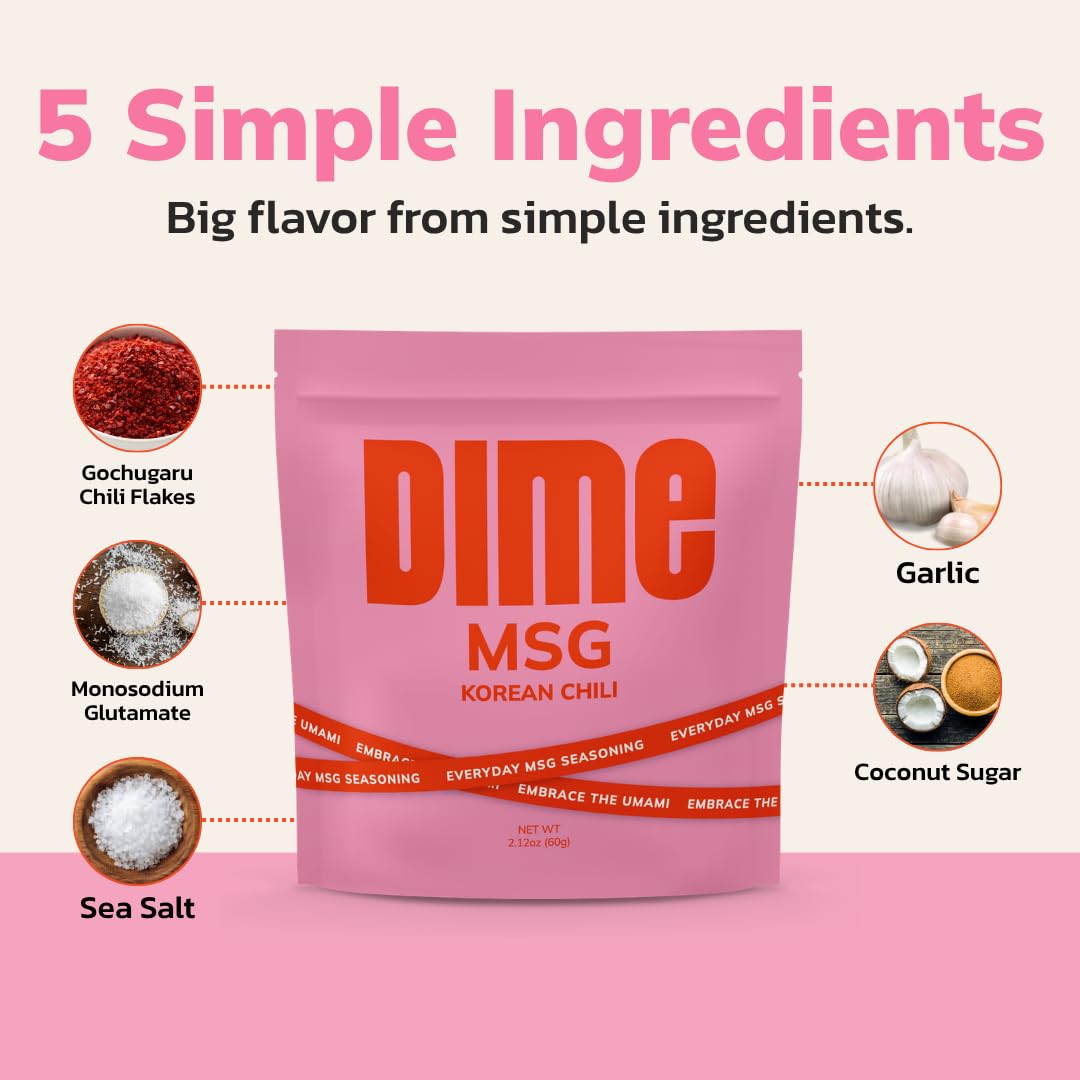 DIME MSG Gochugaru Korean Chili Seasoning, Umami Spice - 6.36oz, 3 Pack
