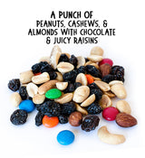 Punch in the Nuts Trail Mix - MADE IN THE USA Snacks - Mixed Nuts, Chocolate, Raisins - Gag Gifts for Men