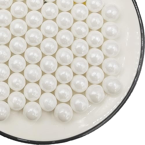 Edible White Pearl Sugar Sprinkles 3.53 oz, 14mm Candy Pearls Ideal for Baking, Cake and Cupcake Toppers, Cookie Decoration, Ice Cream Topping
