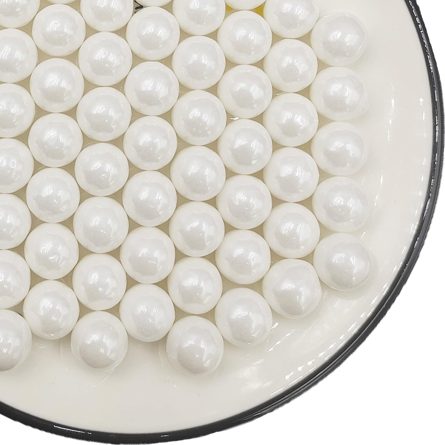 Edible White Pearl Sugar Sprinkles 3.53 oz, 14mm Candy Pearls Ideal for Baking, Cake and Cupcake Toppers, Cookie Decoration, Ice Cream Topping