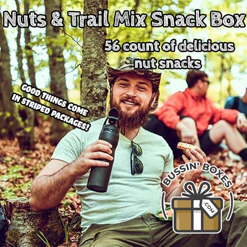 Healthy Nuts & Trail Mix Snack Box - 56 Count Pack of Salted Almonds, Cashews, Peanuts, and Trail Mix - Protein Snacks for Adults - Assembled by