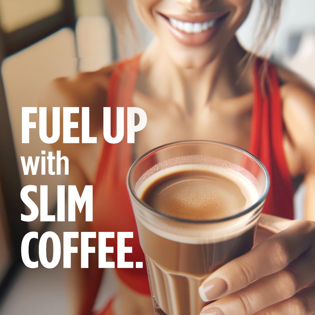 VitaCup Slim Instant Coffee Packets, with Garcinia, Fiber, B Vitamins, Bold & Smooth, Medium Dark Roast, 100% Arabica Coffee in Single Serve Sticks