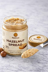 Natinut 78% Hazelnut Paste - Natural Crunchy Hazelnut Butter with Real Nut Pieces, Roasted, Glucose-Free, Vegan, Palm Oil Free - Premium Hazelnut