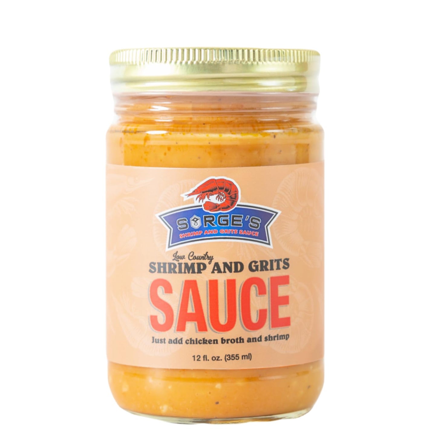 Sarge’s Restaurant Style Shrimp and Grits Homemade Sauce, 12 oz