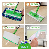 Sweeper 2 in 1 Dry + Wet Floor Cleaning and Sweeping Kit, Multi Surface Floor Cleaning Kit, Kit Includes 1 Sweeper, 7 Dry Sweeping Cloth, 3 Wet Mop