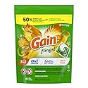 Gain Flings Laundry Detergent Pacs, 31 Count, Island Fresh Scent, 3 in 1 HE Detergent Pacs with Oxi Boost and Febreeze