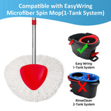 4 Pack Spin Mop Replacements Heads Compatible for O ceda EasyWring 1 Tank System, Microfiber Mops Head Refills , 1 Triangle Head Base and 30-58in