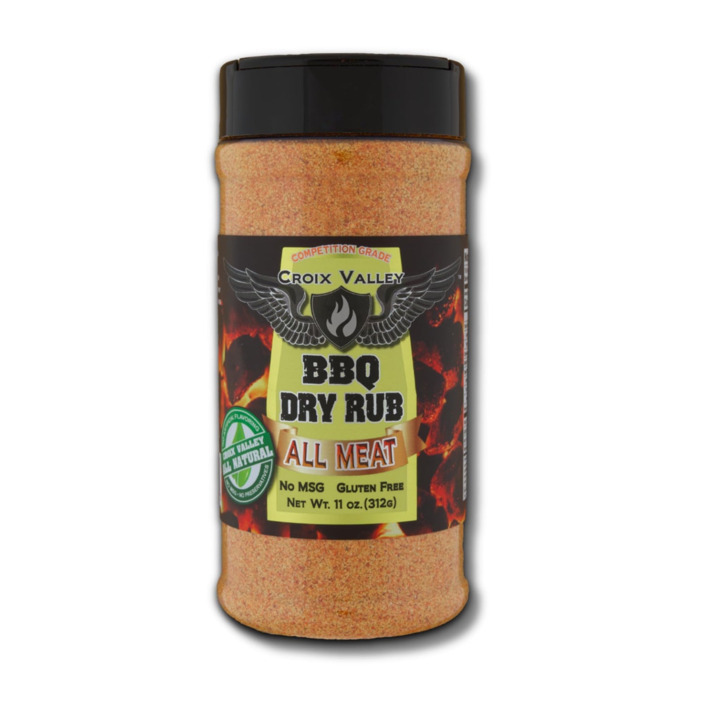 Croix Valley All Meat BBQ Dry Rub - 3 Pack (11 oz. Plastic Shaker) - Balanced Savory Blend for Any Protein - Gluten-Free, No MSG, Vegan - Versatile