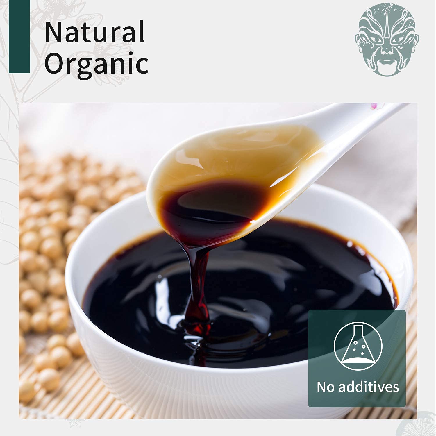 Soeos Soy Sauce Low Sodium, 16.2oz (480ml) 1 Pack, USDA Organic Soy Sauce, Premium Quality Dark Soy Sauce, Pure Ingredients, Marinade for Meat