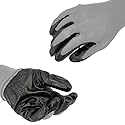 PackagingSuppliesByMail Work Gloves, Nitrile Gray Coated Nylon, Breatheable, Lightweight Garden Gloves for Men and Women, 2X-Large, 24 Pairs